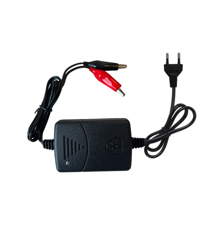 12 volt 1300mA oplader met accuklemmen Onderdelen productfoto